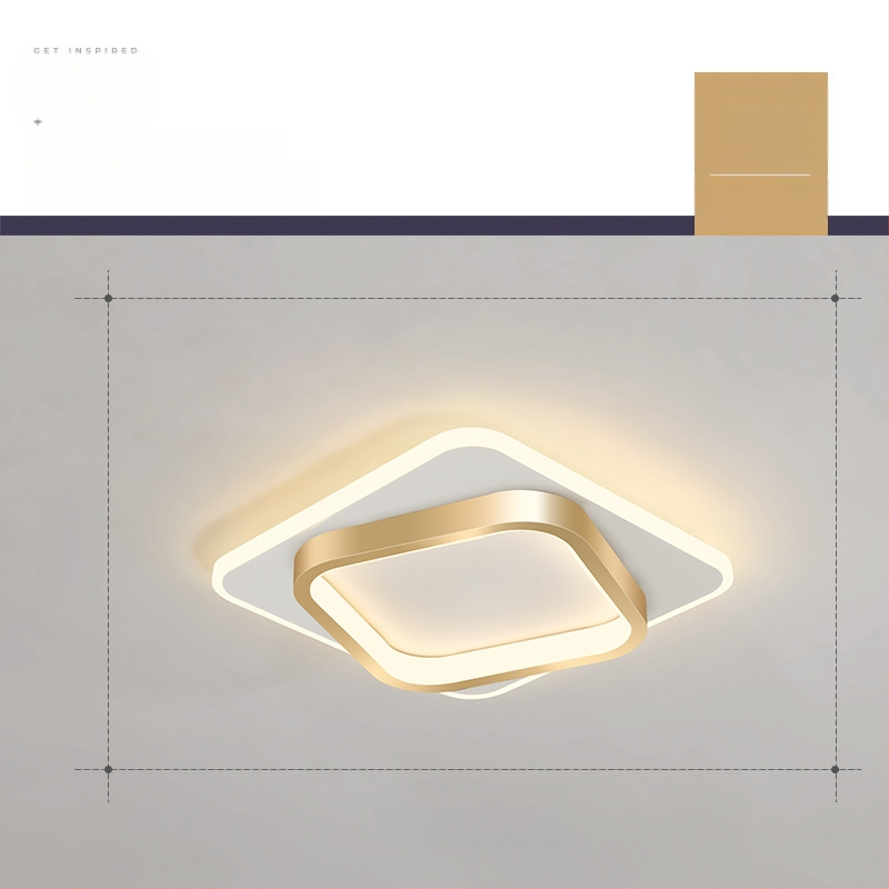 Σκανδιναβικού στυλ LED οροφής λαμπτήρας για διάδρομο και είσοδο, μεταλλικό σώμα, ακρυλική σκιά, κάλυψη 5–10 τ.μ.