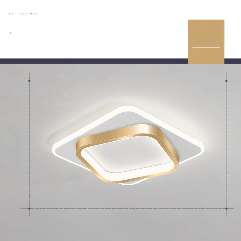 Σκανδιναβικού στυλ LED οροφής λαμπτήρας για διάδρομο και είσοδο, μεταλλικό σώμα, ακρυλική σκιά, κάλυψη 5–10 τ.μ.