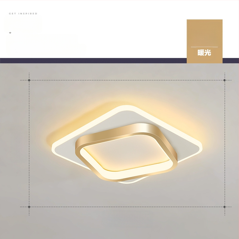 Σκανδιναβικού στυλ LED οροφής λαμπτήρας για διάδρομο και είσοδο, μεταλλικό σώμα, ακρυλική σκιά, κάλυψη 5–10 τ.μ.