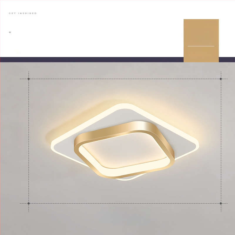 Σκανδιναβικού στυλ LED οροφής λαμπτήρας για διάδρομο και είσοδο, μεταλλικό σώμα, ακρυλική σκιά, κάλυψη 5–10 τ.μ.