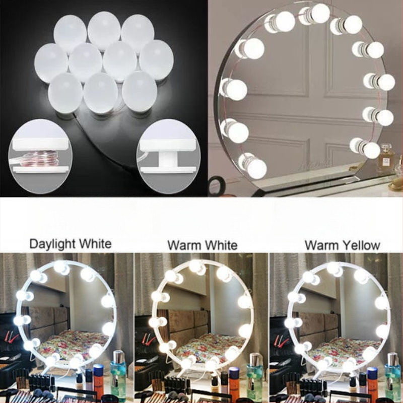 Огледална лампа за грим с LED осветление, преносима за бюро за грим, напрежение ≤36V, бутонен превключвател, CE сертифициран, модел 1-100