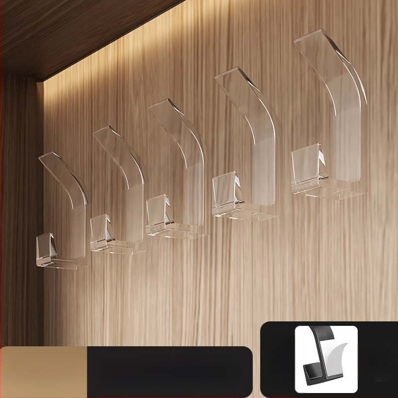 Αγκίστρι αυτοκόλλητο χωρίς τρύπες για κουζίνα και μπάνιο, ένας γάντζος, μοντέρνος μινιμαλισμός (Υλικό: πλαστικό; Φόρτωση: 5 kg; Στυλ: ένας γάντζος; Ποσότητα: 5–10)