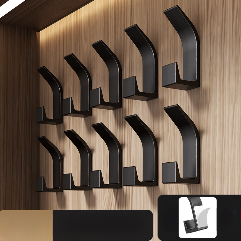 Αγκίστρι αυτοκόλλητο χωρίς τρύπες για κουζίνα και μπάνιο, ένας γάντζος, μοντέρνος μινιμαλισμός (Υλικό: πλαστικό; Φόρτωση: 5 kg; Στυλ: ένας γάντζος; Ποσότητα: 5–10)