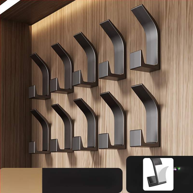 Αγκίστρι αυτοκόλλητο χωρίς τρύπες για κουζίνα και μπάνιο, ένας γάντζος, μοντέρνος μινιμαλισμός (Υλικό: πλαστικό; Φόρτωση: 5 kg; Στυλ: ένας γάντζος; Ποσότητα: 5–10)