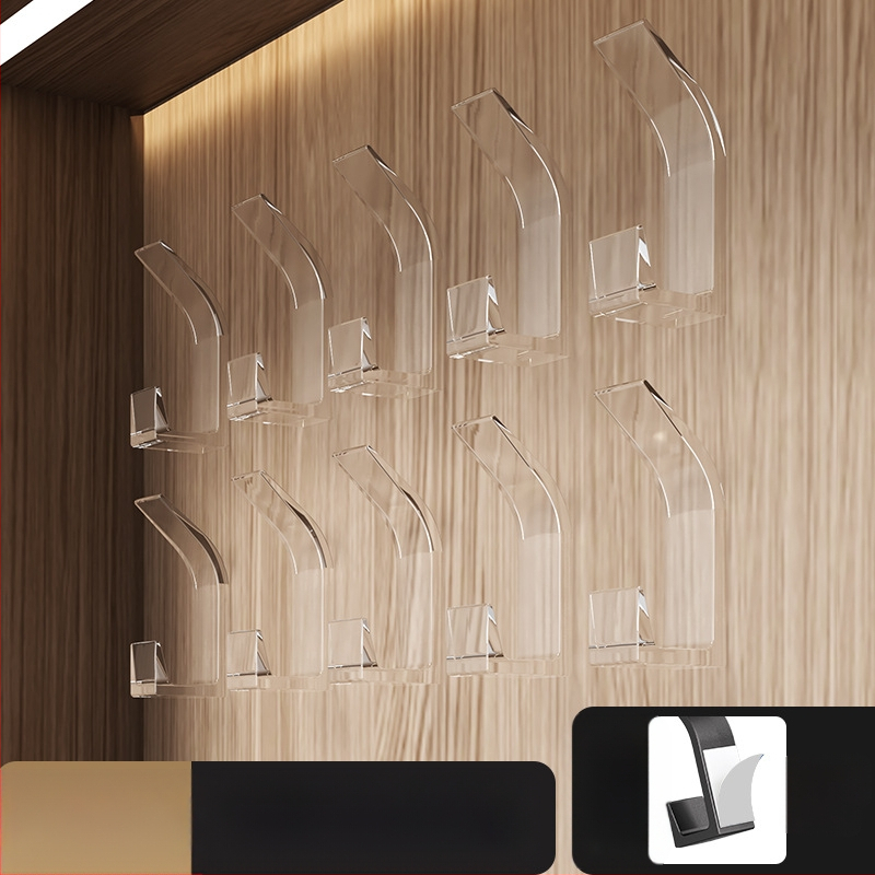 Αγκίστρι αυτοκόλλητο χωρίς τρύπες για κουζίνα και μπάνιο, ένας γάντζος, μοντέρνος μινιμαλισμός (Υλικό: πλαστικό; Φόρτωση: 5 kg; Στυλ: ένας γάντζος; Ποσότητα: 5–10)