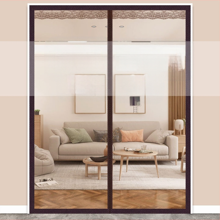 Κουρτίνα πόρτας αντιμουσουλίνων για κλιματιστικό με μαγνητικό διαμαντωδές πλέγμα και Velcro κούμπωμα; Υλικό: πλέγμα πόρτας; Κατάλληλη για υπνοδωμάτιο, μπαλκόνι και εμπορικούς χώρους; Στυλ: μοντέρνος μινιμαλισμός; Μοτίβο: ρίγες, μονόχρωμο, τετράγωνα