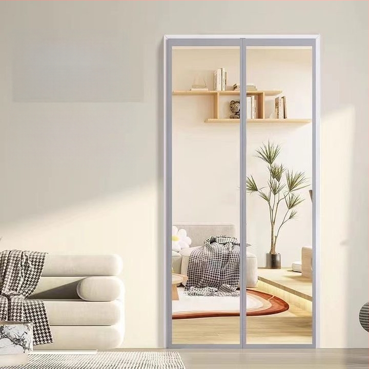 Κουρτίνα πόρτας αντιμουσουλίνων για κλιματιστικό με μαγνητικό διαμαντωδές πλέγμα και Velcro κούμπωμα; Υλικό: πλέγμα πόρτας; Κατάλληλη για υπνοδωμάτιο, μπαλκόνι και εμπορικούς χώρους; Στυλ: μοντέρνος μινιμαλισμός; Μοτίβο: ρίγες, μονόχρωμο, τετράγωνα