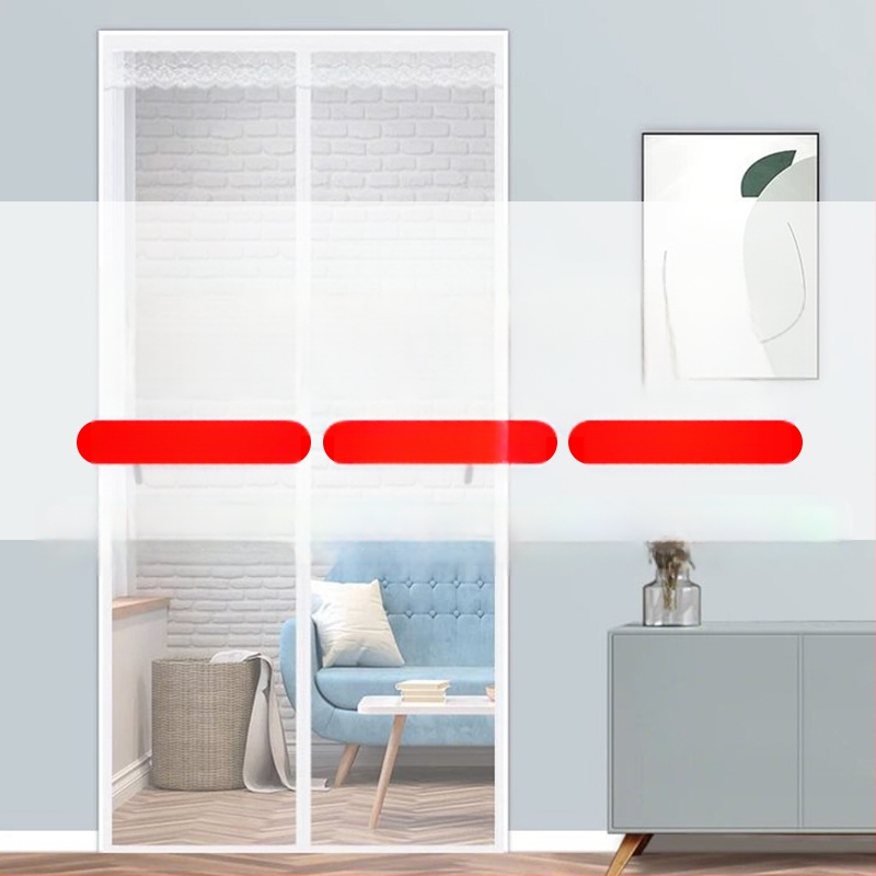 Κουρτίνα πόρτας αντιμουσουλίνων για κλιματιστικό με μαγνητικό διαμαντωδές πλέγμα και Velcro κούμπωμα; Υλικό: πλέγμα πόρτας; Κατάλληλη για υπνοδωμάτιο, μπαλκόνι και εμπορικούς χώρους; Στυλ: μοντέρνος μινιμαλισμός; Μοτίβο: ρίγες, μονόχρωμο, τετράγωνα