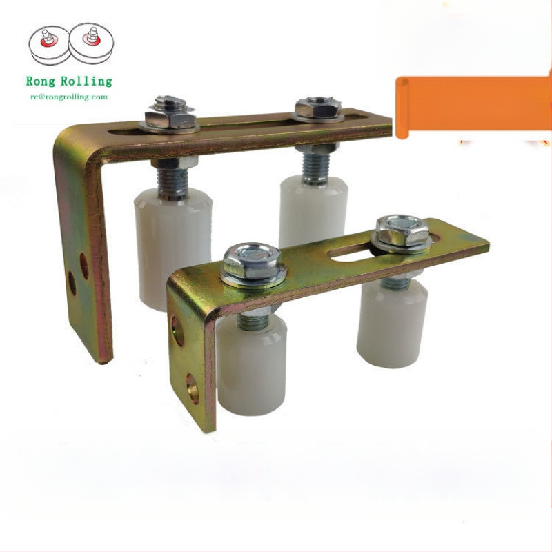 Найлонова плъзгаща врата ролка с двойна ролка и пластмасова шайба; фиксиран водач, модел 8l-1 / 8l-2