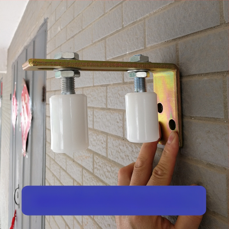 Найлонова плъзгаща врата ролка с двойна ролка и пластмасова шайба; фиксиран водач, модел 8l-1 / 8l-2