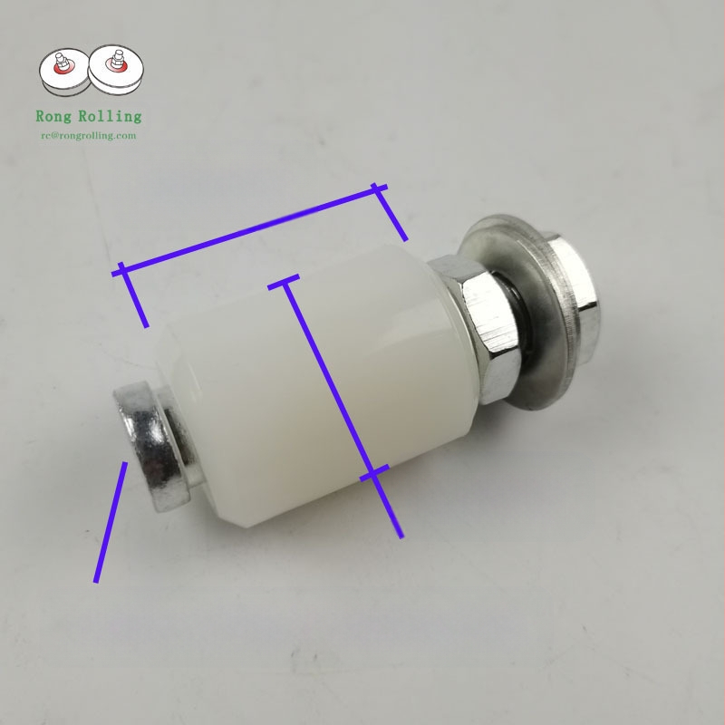 Найлонова плъзгаща врата ролка с двойна ролка и пластмасова шайба; фиксиран водач, модел 8l-1 / 8l-2