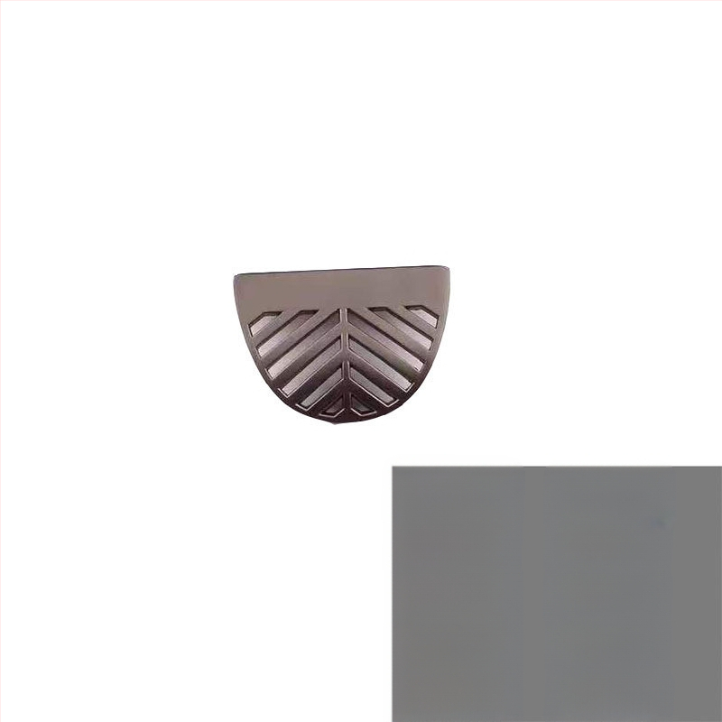 Κρυφή λαβή ντουλαπιού σε σχήμα φύλλου, από κράμα ψευδαργύρου, φινίρισμα ηλεκτροπλατίνας, μοντέλο 9995, Jiaao