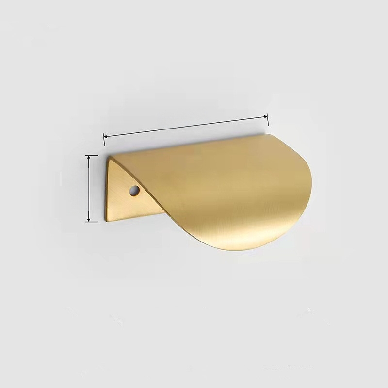 Κρυφή λαβή ντουλαπιού σε σχήμα φύλλου, από κράμα ψευδαργύρου, φινίρισμα ηλεκτροπλατίνας, μοντέλο 9995, Jiaao