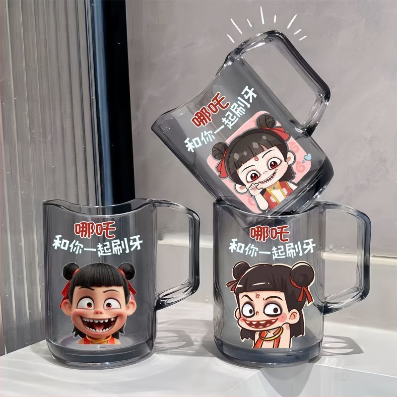 Παιδικό κύπελλο στοματικής έκπλυσης με οδοντόβουρτσα Nezha, πλαστικό