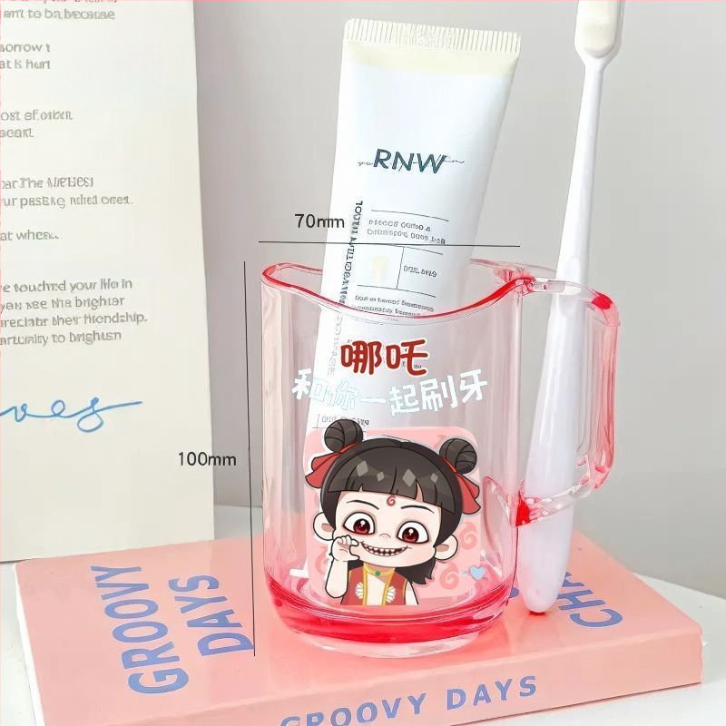 Παιδικό κύπελλο στοματικής έκπλυσης με οδοντόβουρτσα Nezha, πλαστικό