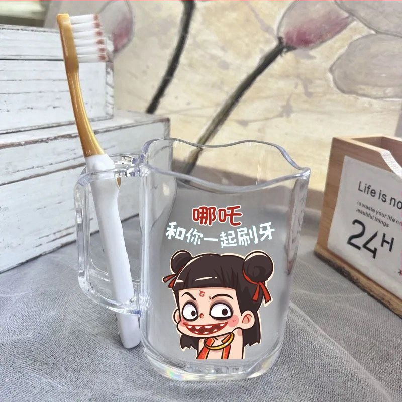 Παιδικό κύπελλο στοματικής έκπλυσης με οδοντόβουρτσα Nezha, πλαστικό