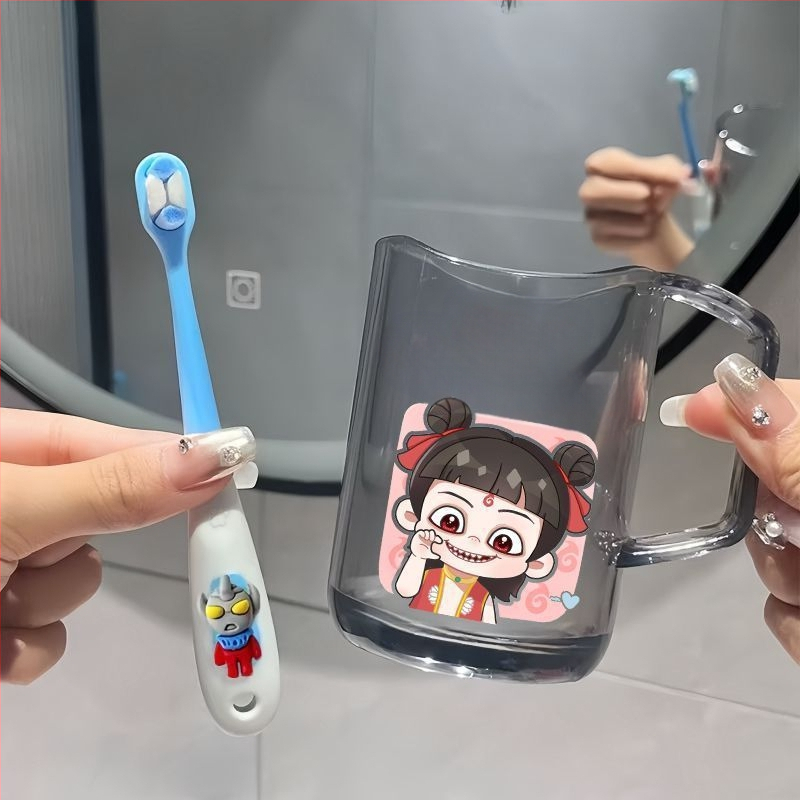 Παιδικό κύπελλο στοματικής έκπλυσης με οδοντόβουρτσα Nezha, πλαστικό