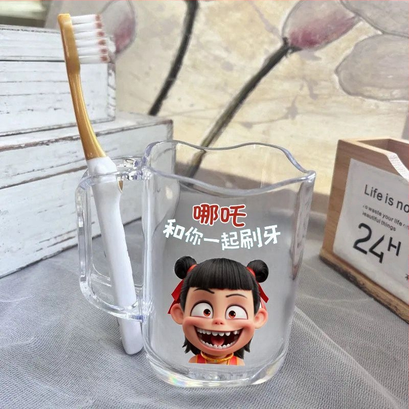 Παιδικό κύπελλο στοματικής έκπλυσης με οδοντόβουρτσα Nezha, πλαστικό