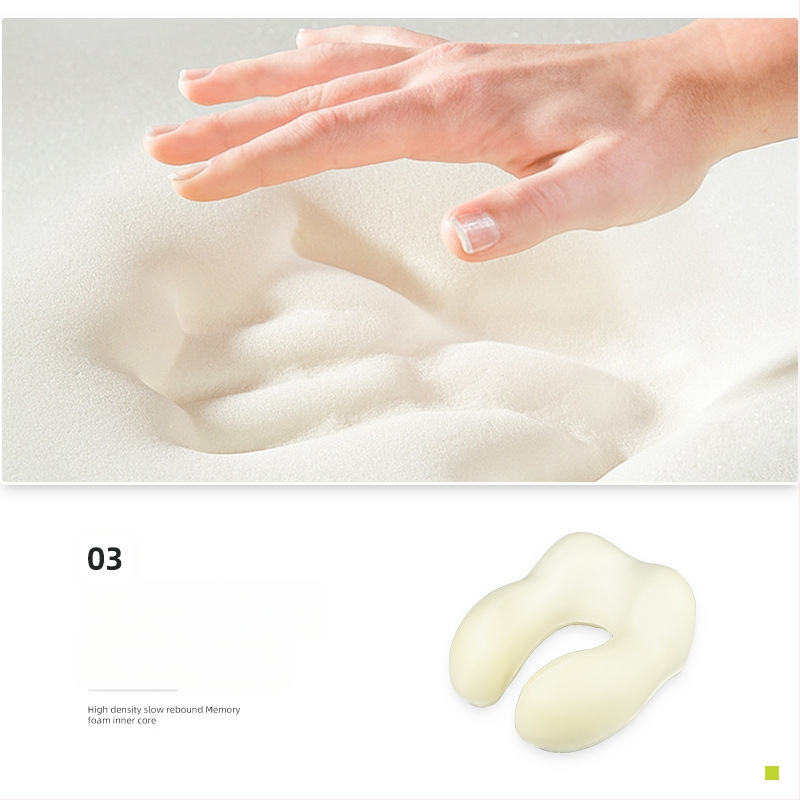 Μαξιλάρι σε σχήμα U για ταξίδια: μνήμη αφρού; κουκούλα; αποσπώμενο κάλυμμα; ύφασμα κατιονικό; μοντέρνο μινιμαλιστικό στυλ; βάρος ≤0.5 кг