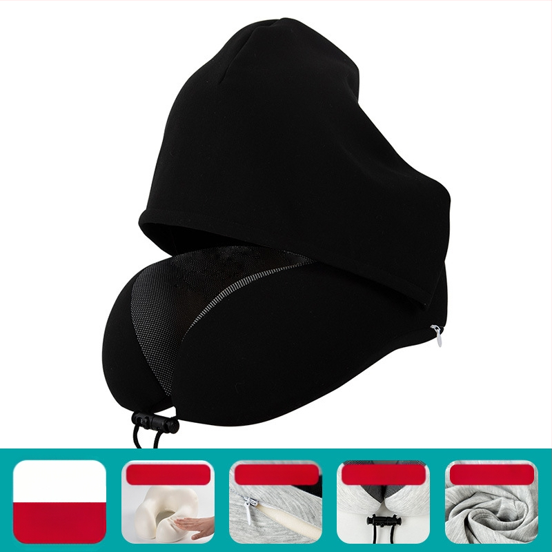 Μαξιλάρι σε σχήμα U για ταξίδια: μνήμη αφρού; κουκούλα; αποσπώμενο κάλυμμα; ύφασμα κατιονικό; μοντέρνο μινιμαλιστικό στυλ; βάρος ≤0.5 кг