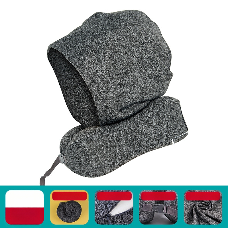 Μαξιλάρι σε σχήμα U για ταξίδια: μνήμη αφρού; κουκούλα; αποσπώμενο κάλυμμα; ύφασμα κατιονικό; μοντέρνο μινιμαλιστικό στυλ; βάρος ≤0.5 кг