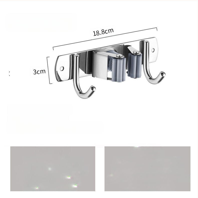 Ανοξείδωτος χάλυβας χωρίς διάτρηση – κρεμάστρα σφουγγαρίστρας και ράγα τοίχου, γυαλισμένη επιφάνεια, CE πιστοποίηση (Αριθμός Πιστοποιητικού C211028051001-1)