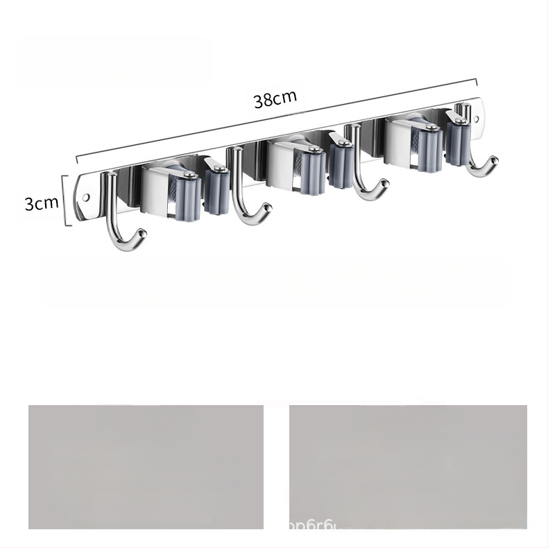 Ανοξείδωτος χάλυβας χωρίς διάτρηση – κρεμάστρα σφουγγαρίστρας και ράγα τοίχου, γυαλισμένη επιφάνεια, CE πιστοποίηση (Αριθμός Πιστοποιητικού C211028051001-1)