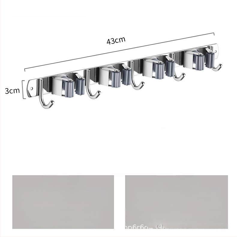 Ανοξείδωτος χάλυβας χωρίς διάτρηση – κρεμάστρα σφουγγαρίστρας και ράγα τοίχου, γυαλισμένη επιφάνεια, CE πιστοποίηση (Αριθμός Πιστοποιητικού C211028051001-1)