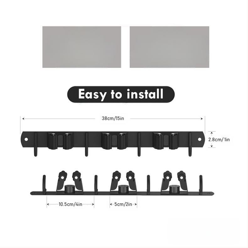 Ανοξείδωτος χάλυβας χωρίς διάτρηση – κρεμάστρα σφουγγαρίστρας και ράγα τοίχου, γυαλισμένη επιφάνεια, CE πιστοποίηση (Αριθμός Πιστοποιητικού C211028051001-1)