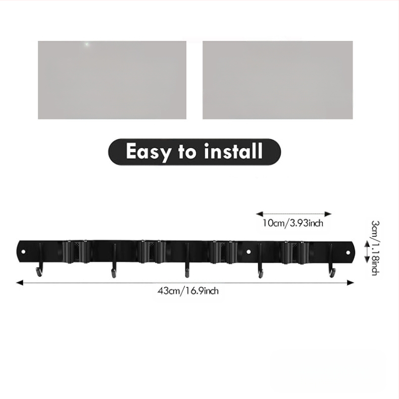 Ανοξείδωτος χάλυβας χωρίς διάτρηση – κρεμάστρα σφουγγαρίστρας και ράγα τοίχου, γυαλισμένη επιφάνεια, CE πιστοποίηση (Αριθμός Πιστοποιητικού C211028051001-1)