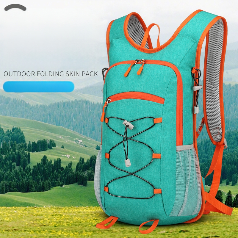 Σακίδιο πεζοπορίας με πτυσσόμενο σχεδιασμό, ελαφρύ και ανθεκτικό, εξωτερικό ύφασμα Oxford, επένδυση πολυεστέρα, καμπύλοι ιμάντες ώμου