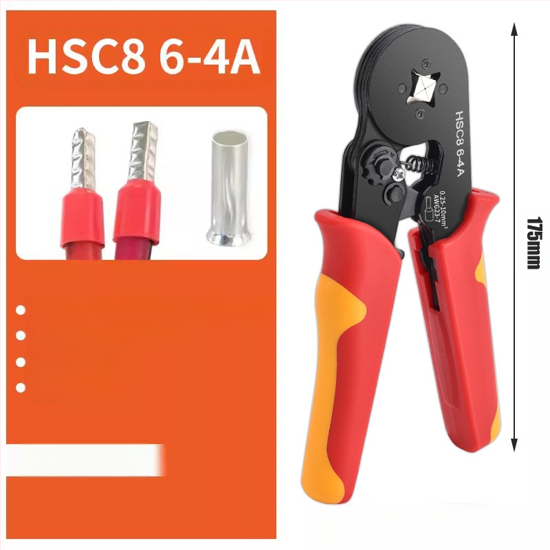 SANJIANG Tubu terminalo crimpo replės su ratchetu – taupymo dizainas, 45# plienas, 670 g