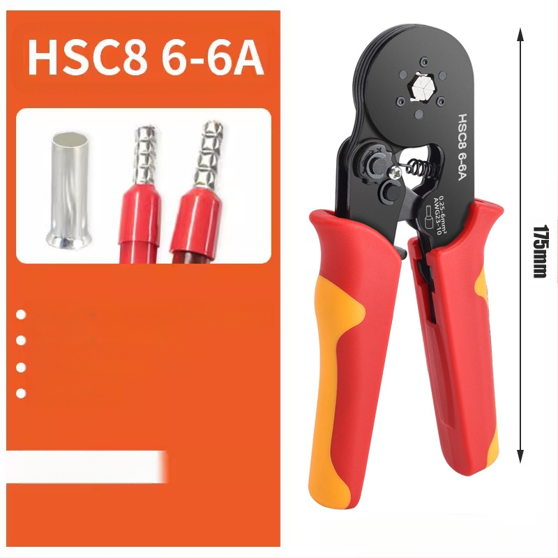 SANJIANG Tubu terminalo crimpo replės su ratchetu – taupymo dizainas, 45# plienas, 670 g