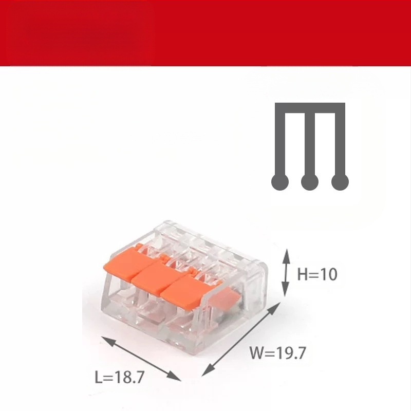 KV-412 Комплект от 75 клеми за бързо свързване на проводници