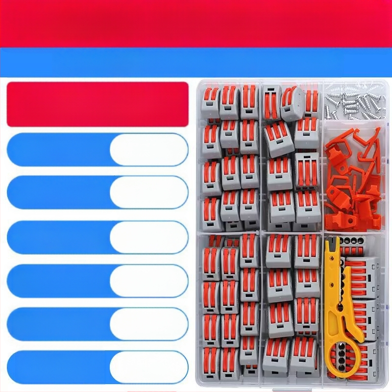 KV-412 Комплект от 75 клеми за бързо свързване на проводници