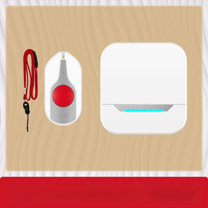Ασύρματο Σύστημα Κλήσης Φροντίδας Ηλικιωμένων με Απομακρυσμένο Έλεγχο Κοντά στο Κρεβάτι και στο Μπάνιο, Έξυπνο Κουδούνι, Έκτακτη Λειτουργία Με Ένα Κουμπί, Αντίσταση 1 Ω