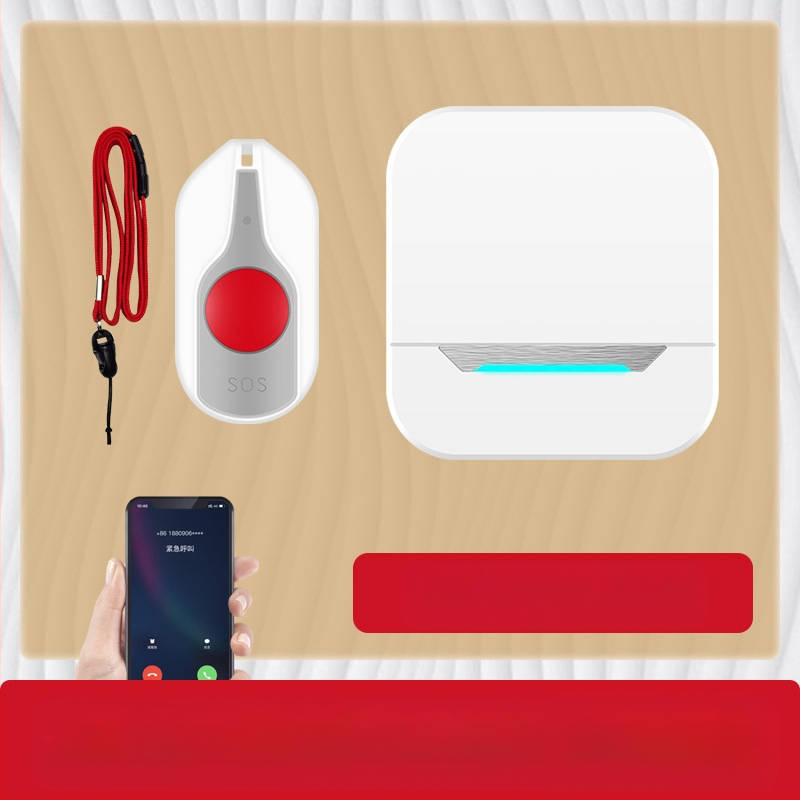 Ασύρματο Σύστημα Κλήσης Φροντίδας Ηλικιωμένων με Απομακρυσμένο Έλεγχο Κοντά στο Κρεβάτι και στο Μπάνιο, Έξυπνο Κουδούνι, Έκτακτη Λειτουργία Με Ένα Κουμπί, Αντίσταση 1 Ω