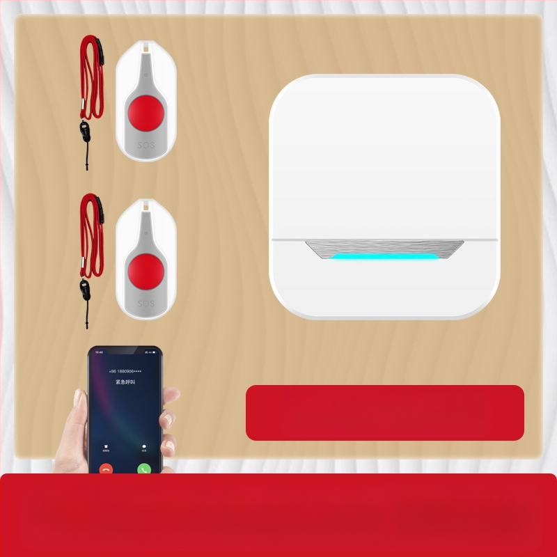 Ασύρματο Σύστημα Κλήσης Φροντίδας Ηλικιωμένων με Απομακρυσμένο Έλεγχο Κοντά στο Κρεβάτι και στο Μπάνιο, Έξυπνο Κουδούνι, Έκτακτη Λειτουργία Με Ένα Κουμπί, Αντίσταση 1 Ω