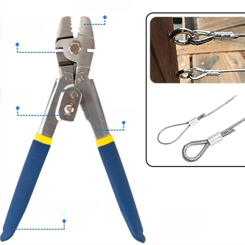 Aliuminio 8 formos krimpavimo įrankis vielos lynui, darbo taupymas, M2.0