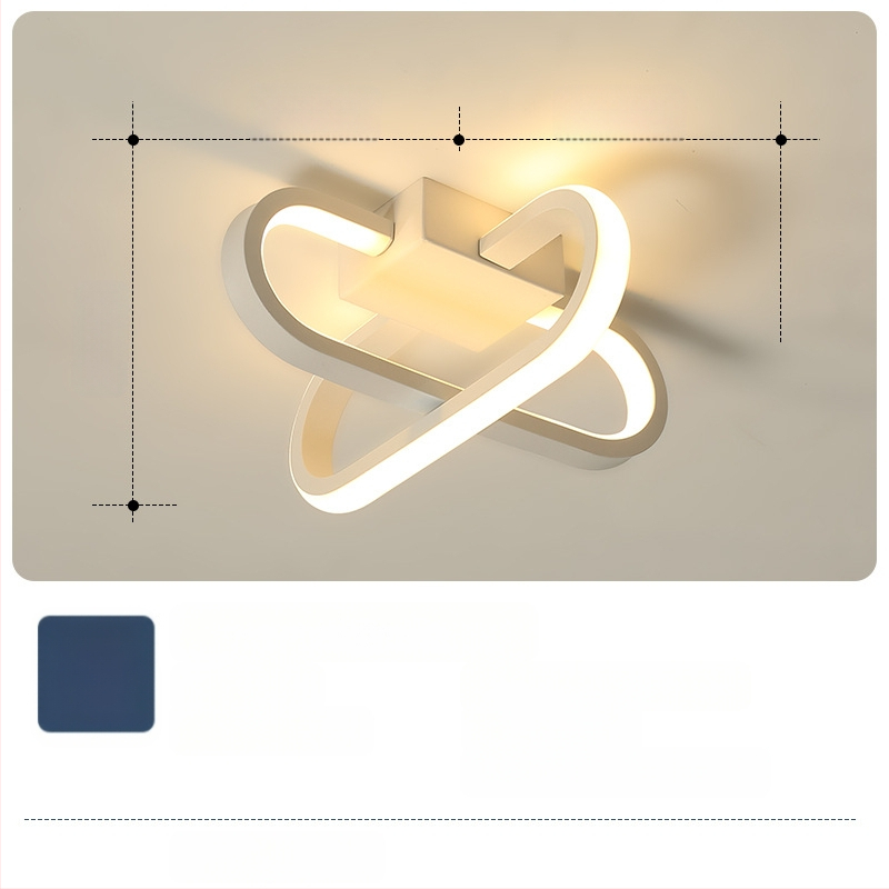 Φωτιστικό οροφής σε σκανδιναβικό στυλ με LED, 220V, κατάλληλο για διαδρόμους και είσοδους, μεταλλικό σώμα με ABS σκιά.