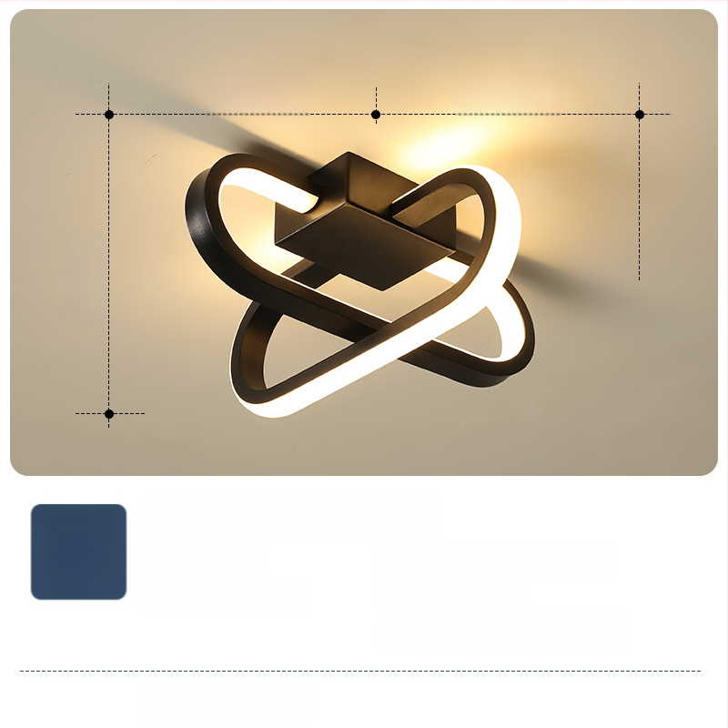 Φωτιστικό οροφής σε σκανδιναβικό στυλ με LED, 220V, κατάλληλο για διαδρόμους και είσοδους, μεταλλικό σώμα με ABS σκιά.