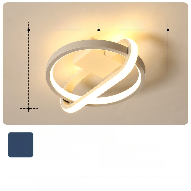 Φωτιστικό οροφής σε σκανδιναβικό στυλ με LED, 220V, κατάλληλο για διαδρόμους και είσοδους, μεταλλικό σώμα με ABS σκιά.