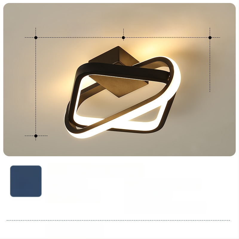 Φωτιστικό οροφής σε σκανδιναβικό στυλ με LED, 220V, κατάλληλο για διαδρόμους και είσοδους, μεταλλικό σώμα με ABS σκιά.