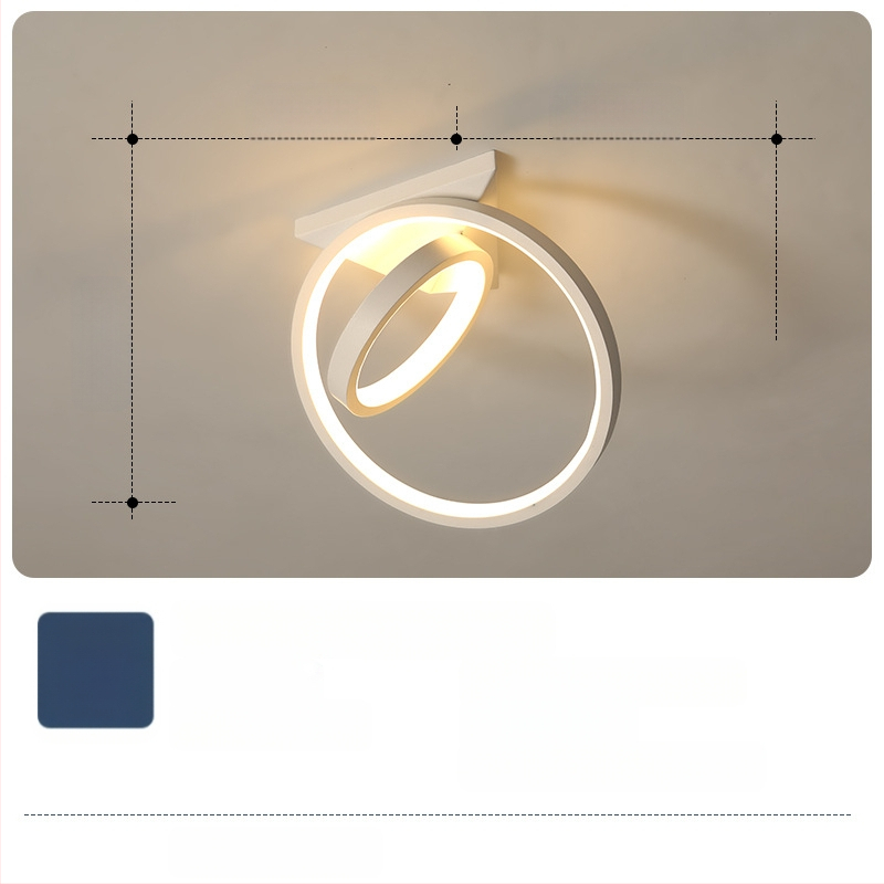 Φωτιστικό οροφής σε σκανδιναβικό στυλ με LED, 220V, κατάλληλο για διαδρόμους και είσοδους, μεταλλικό σώμα με ABS σκιά.