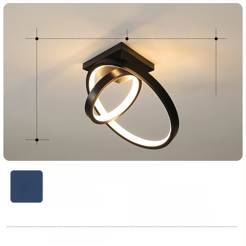 Φωτιστικό οροφής σε σκανδιναβικό στυλ με LED, 220V, κατάλληλο για διαδρόμους και είσοδους, μεταλλικό σώμα με ABS σκιά.