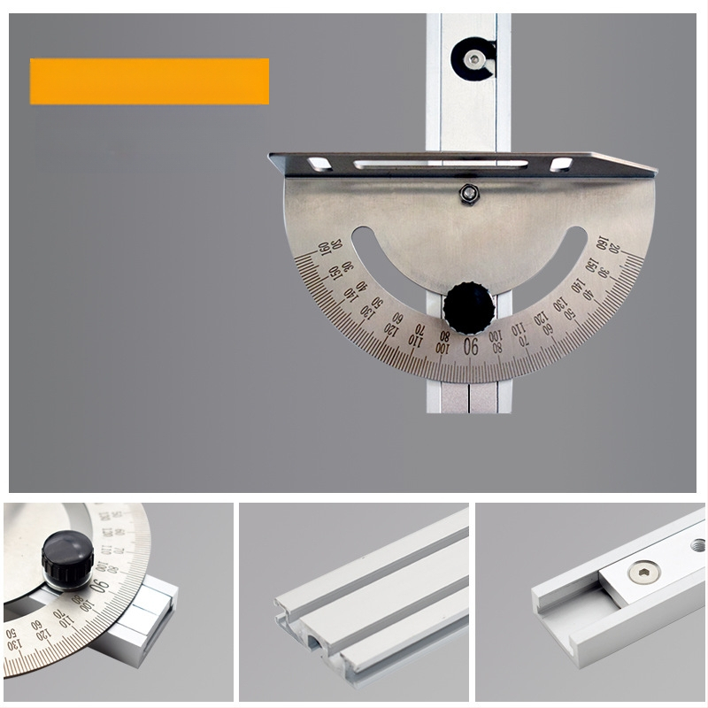 Enlightenment Μεγάλος γωνιακός οδηγός ώθησης για ξυλουργική – Ατσάλι, κατάλληλο για τραπεζοπριόνι και κυκλικό πριόνι με λωρίδες