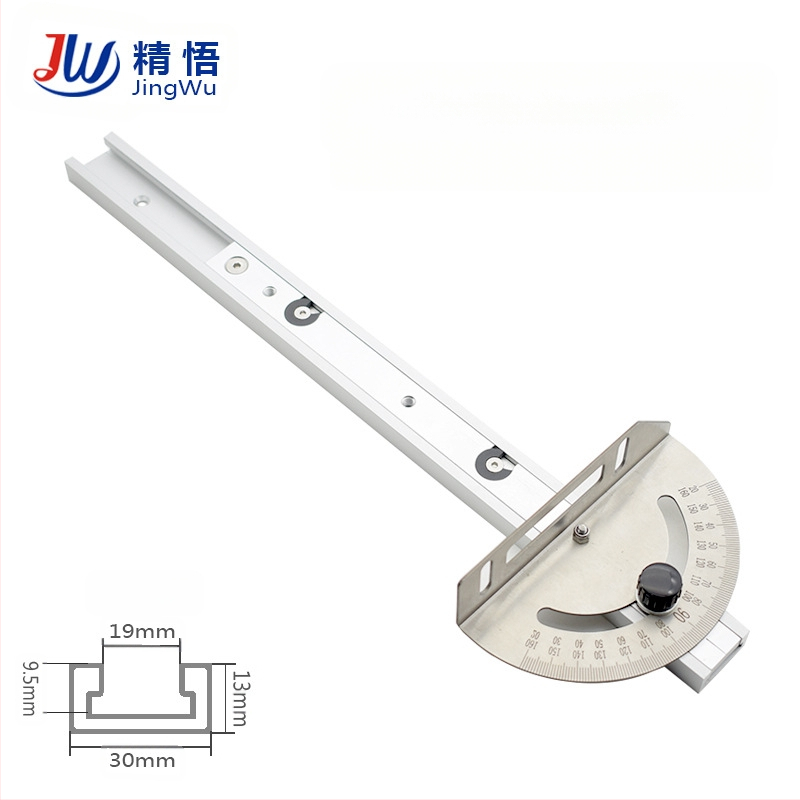 Enlightenment Μεγάλος γωνιακός οδηγός ώθησης για ξυλουργική – Ατσάλι, κατάλληλο για τραπεζοπριόνι και κυκλικό πριόνι με λωρίδες