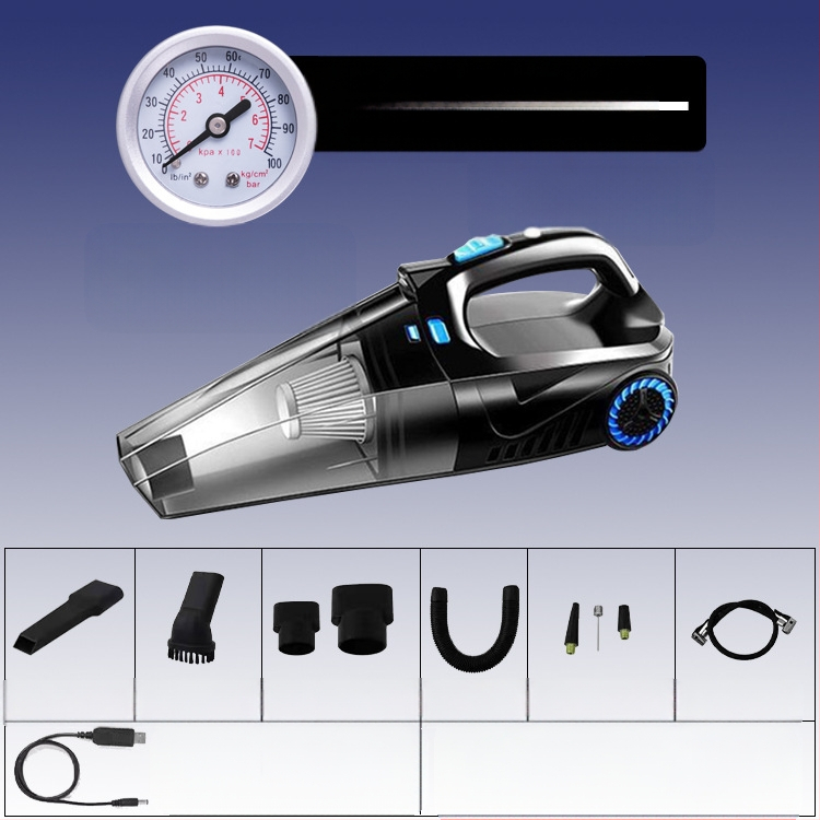Χειροκίνητος καθαριστής αυτοκινήτου με αντλία αέρα και ασύρματη φόρτιση – αναρρόφηση 6000 Pa, 12V, 120W
