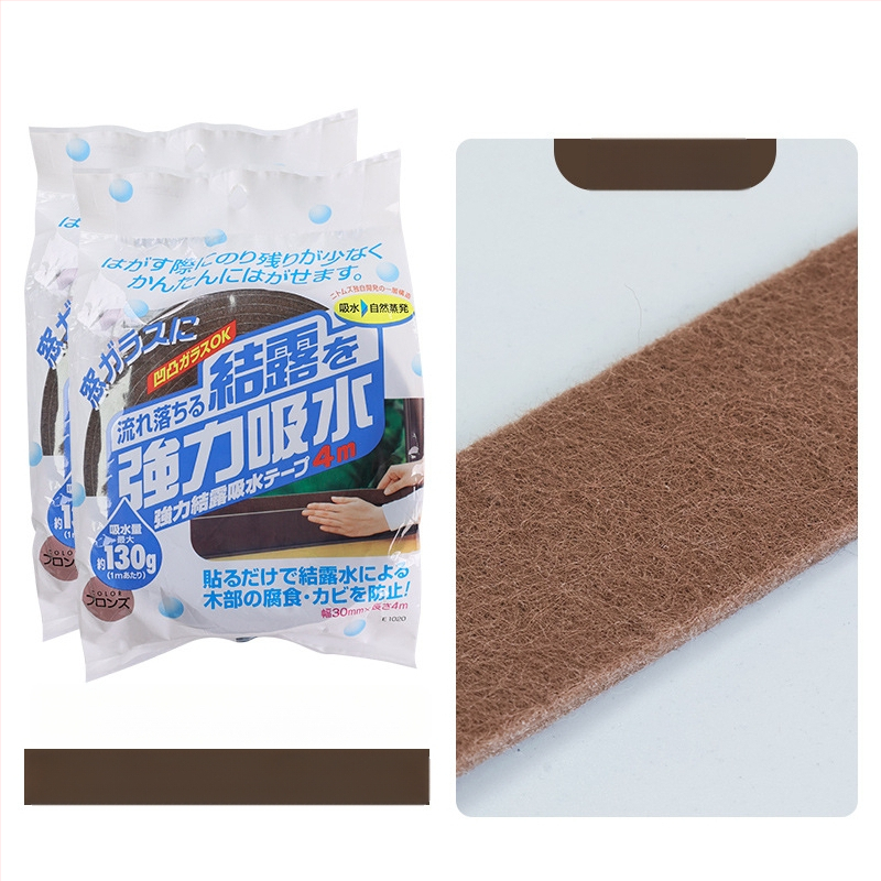 Sticker absorbent pentru sticla ferestrei – autoadeziv, anti-condens, stil modern minimalist, fibră de poliester, pentru dormitor