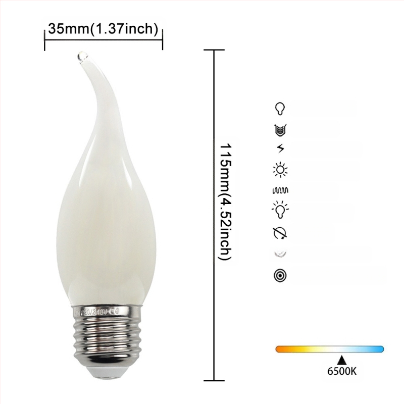 LED λάμπα Edison σε στυλ, μοντέλο G45, βάση βιδώματος E27/E26, 220V, CRI > 90